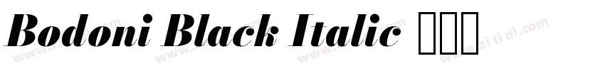 Bodoni Black Italic字体转换